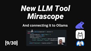 Mirascope a New LLM Tool and using it with Ollama and Llama3 930 [upl. by Nihahs350]