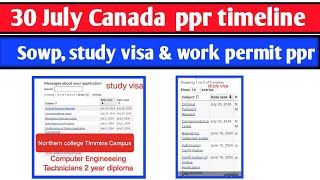 30 July Canada ppr timeline  Todays ppr request timeline canada  Latest Canada PPR part 1 [upl. by Freeland]