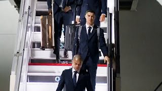 Cristiano Ronaldo arrives in Qatar  Portugal squad arrive in Doha ahead of the 2022 FIFA World Cup [upl. by Riannon595]