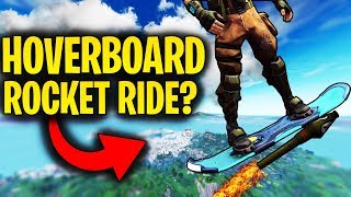 HOVERBOARD ROCKET RIDING  Hoverboard On LAUNCH PAD  Fortnite Mythbusters [upl. by Atik]