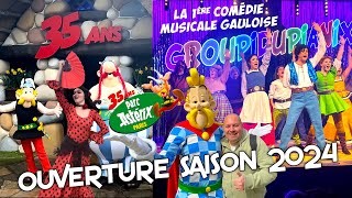 1ER JOUR DOUVERTURE DE LA SAISON 2024 AU PARC ASTERIX POUR LES 35 ANS AVEC TOUTES LES NOUVEAUTES [upl. by Nacnud]