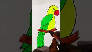 Easy parrot drawing  ishikapatelartandcraft youtube shorts art drawing art views  viwers 🦜🦜 [upl. by Cacka419]