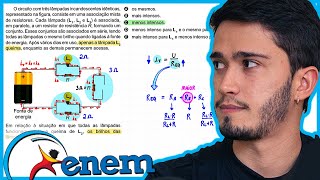 ENEM 2023  O circuito com três lâmpadas incandescentes idênticas representado na figura consiste [upl. by Kimbell37]