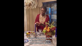 StepbyStep How to Set a Classy Dinner Table – Rosh Hashanah Edition TheMrs housewife [upl. by Fallon884]