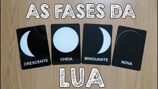 Fases da Lua  Nomes Características e muito  🌕🌖🌗🌘  Lua nova Crescente Cheia e Minguante 🌕🌖🌗🌘 [upl. by Aennaej]