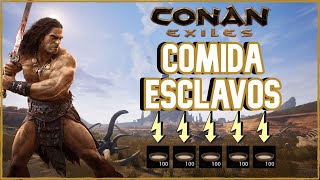 🥣 COMO HACER COMIDA PARA ESCLAVOS 🥣  CONAN EXILES  TE ENSEÑO LA RECETA DE LAS GACHAS 1 [upl. by Odrareve569]