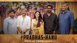 PrabhasHanu Pooja Ceremony  Prabhas  Hanu Raghavapudi  Imanvi  Vishal Chandrashekhar  MMM [upl. by Lowney]