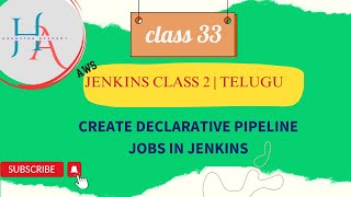 AWSDevOpsClass33  Create Declarative pipeline in Jenkins  Create Jenkins Pipeline in Telugu [upl. by Namar]