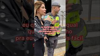 Melhores cantadas de Jaqueline Santos nos policiais 😂 shorts [upl. by Airdnaxela]