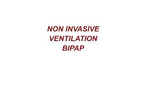 Non invasive ventilation What is BiPAP [upl. by Nirek]