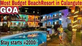 Calangute Most Budget Beach Resort  Budget Resort near Calangute beach  Calangute beach hotels Goa [upl. by Acul]