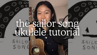 Gigi Perez  The Sailor Song EASY UKULELE TUTORIAL [upl. by Enilorac]