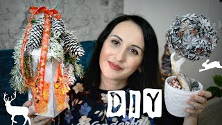 DIY Новогодний декор из шишек Идеи для дома Поделка в школу садик Оформление подарков [upl. by Alexandr]