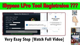 How To Register Serial Number on iBypass Lpro Window Tool iphone 7 Iphone Locked To Owner Bypass [upl. by Jones]