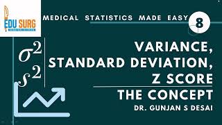 Variance standard deviation coefficient of variation and Z score  Statistics made easy [upl. by Tish]