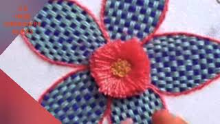 Needle work flower design G B HAND EMBROIDERY WORKS [upl. by Callahan]