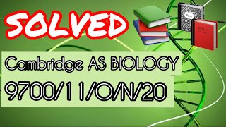 AS BIOLOGY CAMBRIDGE octobernovember variant 1 2020 I 970011ON20 SOLVED PAPER 1 [upl. by Prussian]