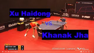 Xu Haidong vs Khanak Jha  Full Match  Short Form  R32  WTT Feeder Düsseldorf 2 [upl. by Sumerlin]