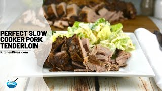 Perfect Slow Cooker Pork Tenderloin [upl. by Amorete303]