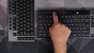 Corsair K100 Air vs Logitech G915 Tactile key sound test [upl. by Arehsat]