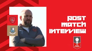 Bamber Bridge post match interview with the Reds manager Mark Fell [upl. by Eyr788]