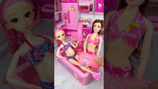 Satisfying With Bath Set Toys Unboxing ASMR Review Toys shorts [upl. by Rehpotsrhc]