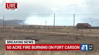 WATCH Fire burning on Fort Carson Monday [upl. by Zelten]