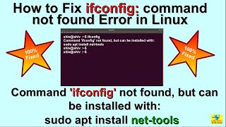 How to Fix the ifconfig command not found Error in ubuntu [upl. by Tildie]