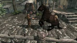 Skyrim Battles  Horse vs Sven [upl. by Lynnell]