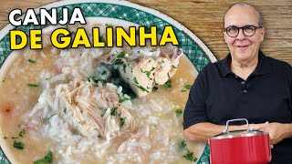 APRENDA A FAZER A MELHOR CANJA DE GALINHA COM O CHEF TAICO [upl. by Daffodil]