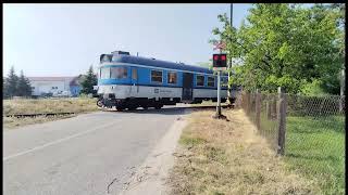 Železniční přejezd Novosedly 1 P7111 1252024  Czech Level Crossing [upl. by Annaid]