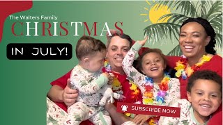 SURPRISE Christmas in July 🏝️🎅🏼🎄😎☀️ christmasinjuly summer family [upl. by Aerdno]