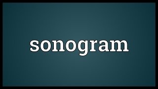 Sonogram Meaning [upl. by Leonhard]