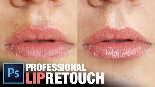 Professional Lip Retouching in Photoshop [upl. by Lerraj]