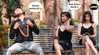 Badly Singing Kacha Badam Part2 Prank With Twist In Public  Epic Girl Reactions😍  Jhopdi K [upl. by Asyral927]