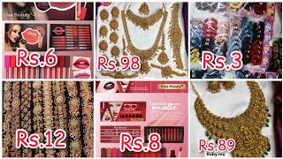 Chickpet Bangalore wholesale fancy store items video call selection courier  imitation jewellery [upl. by Anerok]