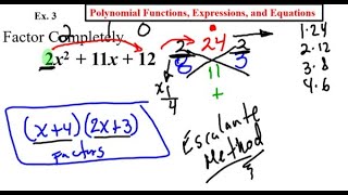 Mr Qs Factoring Polynomials Completely Escalante Method [upl. by Enra]