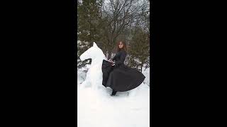 Riding skirt Wind skirt Winter riding clothes Skirt for horse [upl. by Ecenahs]