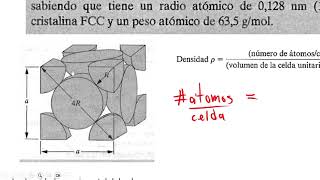 Cálculo de la densidad del cobre FCC [upl. by Dewey648]
