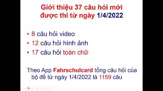 Giới thiệu 37 câu hỏi mới của bộ đề thi lý thuyết lái xe ô tô ở Đức được áp dụng thi từ 142022 [upl. by Eelek]