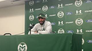 CSU football coach Jay Norvell really proud of Colorado State defense in stopping New Mexico [upl. by Arianna]