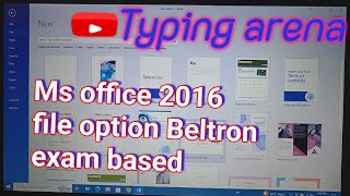 MS Office 2016 File option Part 1Beltron exam based 🧑🏻‍💻Beltron exam 14sep msword [upl. by Karina48]