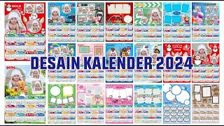 REVIEW TEMPLATE KALENDER POSTER TAHUN 2024 DENGAN CORELDRAW [upl. by Trudi]