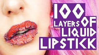 100 LAYERS OF LIQUID LIPSTICK  by tashaleelyn [upl. by Drisko]