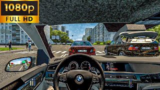 City Car Driving  BMW 550i GT  Normal Driving Steering Wheel [upl. by Worrell]