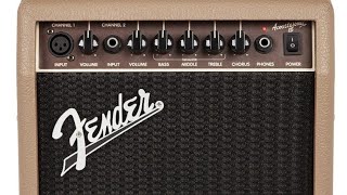 Fender acoustasonic 15 amp quick review [upl. by Ahsienyt802]