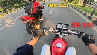 CG125 Race with YBR125 😡🥵  Dirt bike Thriller ride 🤙🏻🔥 Bht maza aya friends k sath [upl. by Corinne]