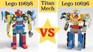 Lego classic 10696 VS 10698  Titan Mech  DIY instruction  building ideas [upl. by Sherrie]