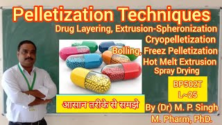 Pelletization Techniques  Pharmaceutical Pellets  Industrial Pharmacy  BP502T  L25 [upl. by Velvet513]