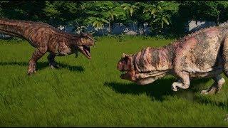 Jurassic World Evolution  Carnotaurus vs Ceratosaurus 1080p 60FPS [upl. by Tamaru]